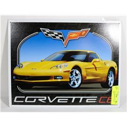 CORVETTE C6 RETRO STYLE TIN SIGN 12"X16".