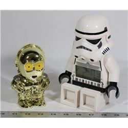 BOX W/ 2 STAR WARS FIGURINES - LEGO STAR WARS