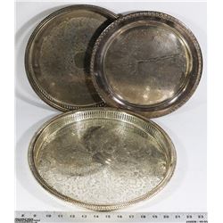 FLAT OF SILVER PLATED TRAYS