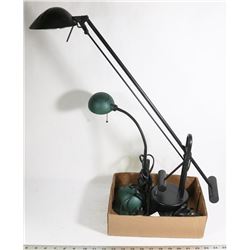 LOT OF 2 HALOGEN DESK LAMPS