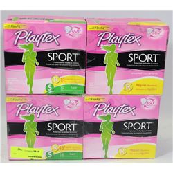 4 PACKS OF PLAYTEX SPORT PADS