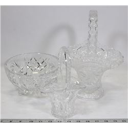 3 PINWHEEL CRYSTAL PIECES