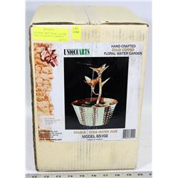 UNIQUE ARTS SOLID COPPER FLORAL WATER GARDEN