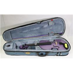 VIOLIN 4/4 HAREQUIX PURPLE WITH BOW AND HARD CASE