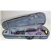 Image 1 : VIOLIN 4/4 HAREQUIX PURPLE WITH BOW AND HARD CASE