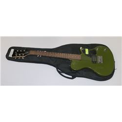 GUITAR FIRST ACT GREEN ELECTRIC WITH SOFT CASE.