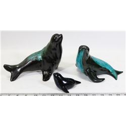 BLUE MOUNTAIN POTTERY 3 PIECE SEAL SET