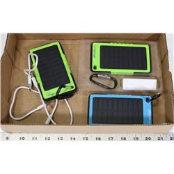 LOT OF 3 NEW EDDIE BAUER SOLAR POWER BANKS 6000MAH