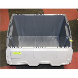 4 TOTES WITH FOLDING LIDS