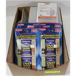 FLAT OF ASSORTED DVD-R MINI AND MORE.