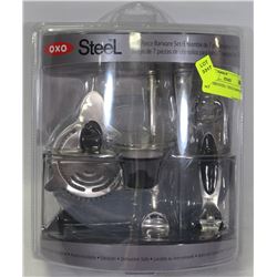NEW OXO STEEL 7 PIECE BARWARE SET