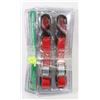 Image 1 : 3 PACKS OF 2 NEW RATCHET STRAPS.
