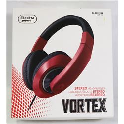 NEW VORTEX STEREO HEADPHONES ( RED )