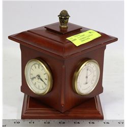 VINTAGE BOMBAY COMPANY SWIVEL DESK CLOCK,