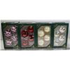 Image 1 : 4 PACKS OF KREBS DISTINCTIVE GLASS ORNAMENTS