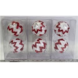 6 LARGE CHRISTMAS TREE BALLS