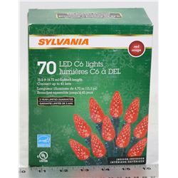 STRING OF 70 INDOOR/OUTDOOR LED C6 LIGHTS