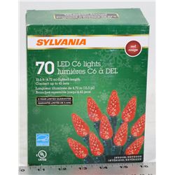 STRING OF 70 INDOOR/OUTDOOR LED C6 LIGHTS