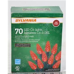 STRING OF 70 INDOOR/OUTDOOR LED C6 LIGHTS