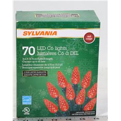 STRING OF 70 INDOOR/OUTDOOR LED C6 LIGHTS