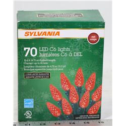 STRING OF 70 INDOOR/OUTDOOR LED C6 LIGHTS