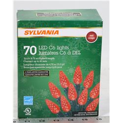 STRING OF 70 INDOOR/OUTDOOR LED C6 LIGHTS