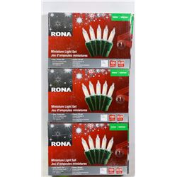 THREE BOXES OF INDOOR MINIATURE LIGHT SETS