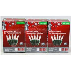 THREE BOXES OF INDOOR MINIATURE LIGHT SETS