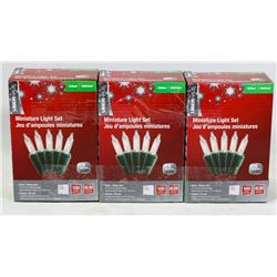 THREE BOXES OF INDOOR MINIATURE LIGHT SETS