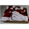 Image 1 : FLAT OF 12 SANTA HATS (ASSORTED SIZES)