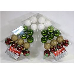 TWO PACKS OF CHRISTMAS TREE BALLS