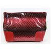 Image 1 : RED SNAKESKIN STYLE HANDBAG