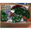 Image 1 : BOX OF CHRISTMAS DECORATIONS