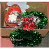 Image 1 : BOX OF CHRISTMAS DECORATIONS