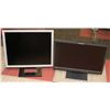 Image 1 : LENOVO 19" MONITOR SOLD WITH SAMSUNG 19" MONITOR