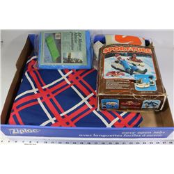 BOX WITH 2 AIR MATTRESSES AND SPORTS TUBE.
