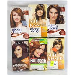 6 ASSORTED BOXES OF HAIR DYE