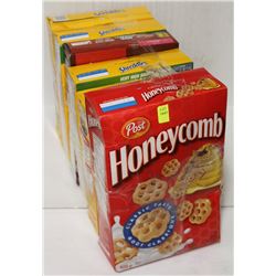 6 BOXES OF ASSORTED CEREAL