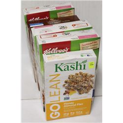 6 BOXES OF ASSORTED CEREAL