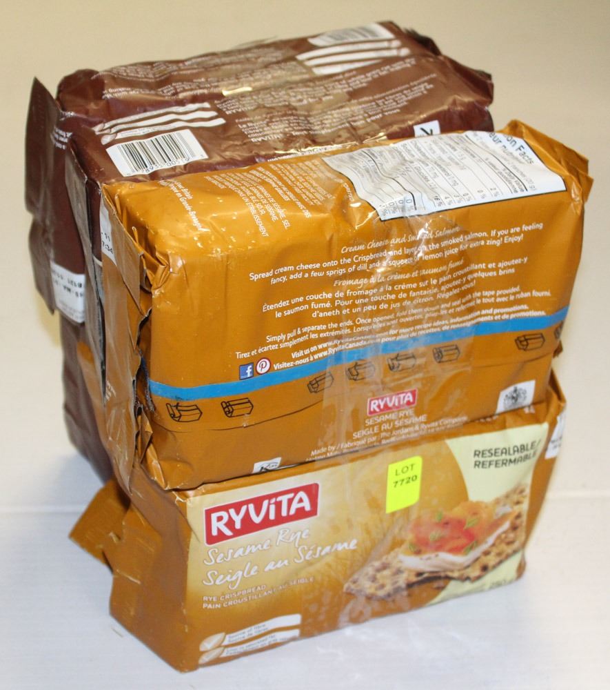 6 PACKAGES OF ASSORTED RYVITA RYE CRACKERS
