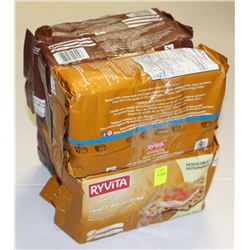 6 PACKAGES OF ASSORTED RYVITA RYE CRACKERS