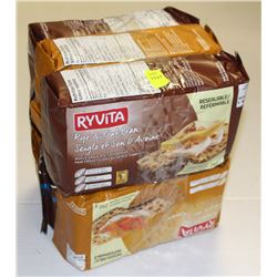 6 PACKAGES OF ASSORTED RYVITA RYE CRACKERS