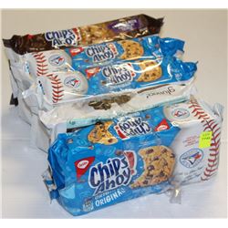 5 PACKS OF ASSORTED CHIPS AHOY AND GLUTINO COOKIES