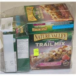 6 BOXES OF ASSORTED NATURE VALLEY TRAIL MIX BARS
