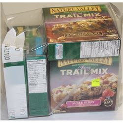 6 BOXES OF ASSORTED NATURE VALLEY TRAIL MIX BARS