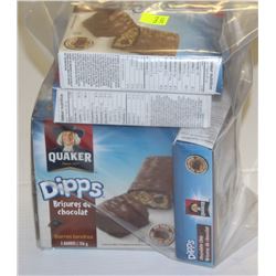 6 BOXES OF QUAKER DIPS CHOCOLATE CHIP GRANOLA BARS