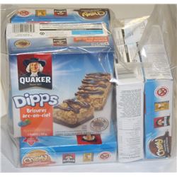6 BOXES OF ASSORTED QUAKER GRANOLA BARS
