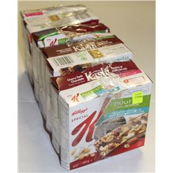 9 BOXES OF ASSORTED GRANOLA BARS