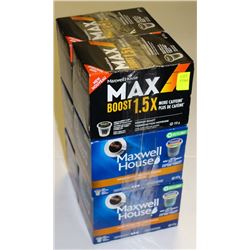 6 BOXES OF ASSORTED MAXWELL HOUSE K CUPS