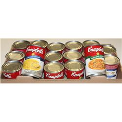 17 CANS OF ASSORTED CAMPBELLS SOUPS